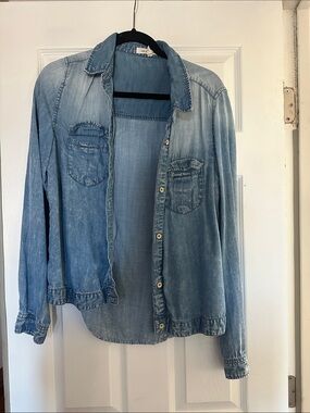 life in progress light blue denim jacket